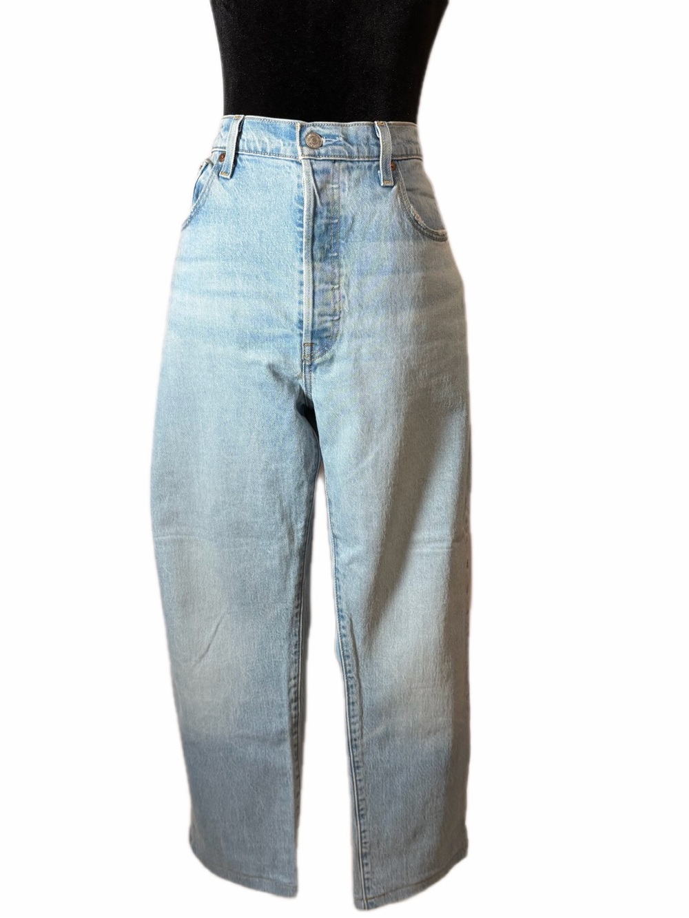 Levi's 501 High-Rise Light Blue Wide-Leg Jeans W32